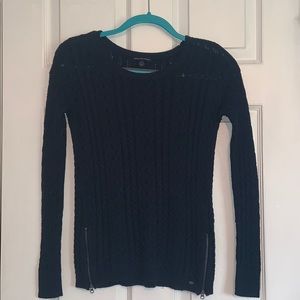 Sweater with zip up sides